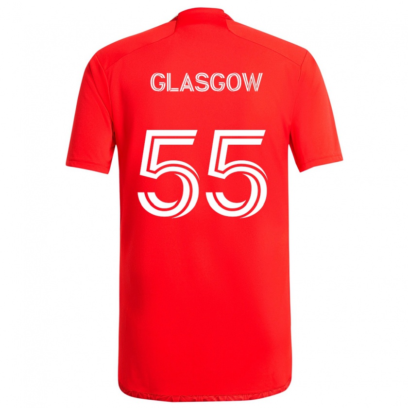 Kandiny Kinder Omari Glasgow #55 Rot-Weiss Heimtrikot Trikot 2024/25 T-Shirt