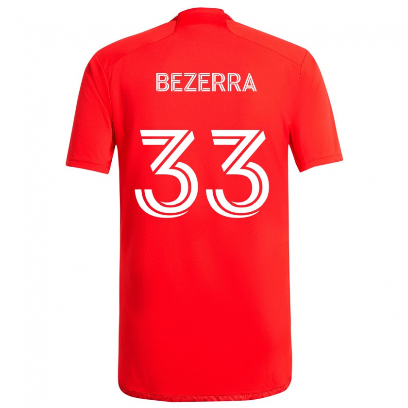 Kandiny Kinder Victor Bezerra #33 Rot-Weiss Heimtrikot Trikot 2024/25 T-Shirt