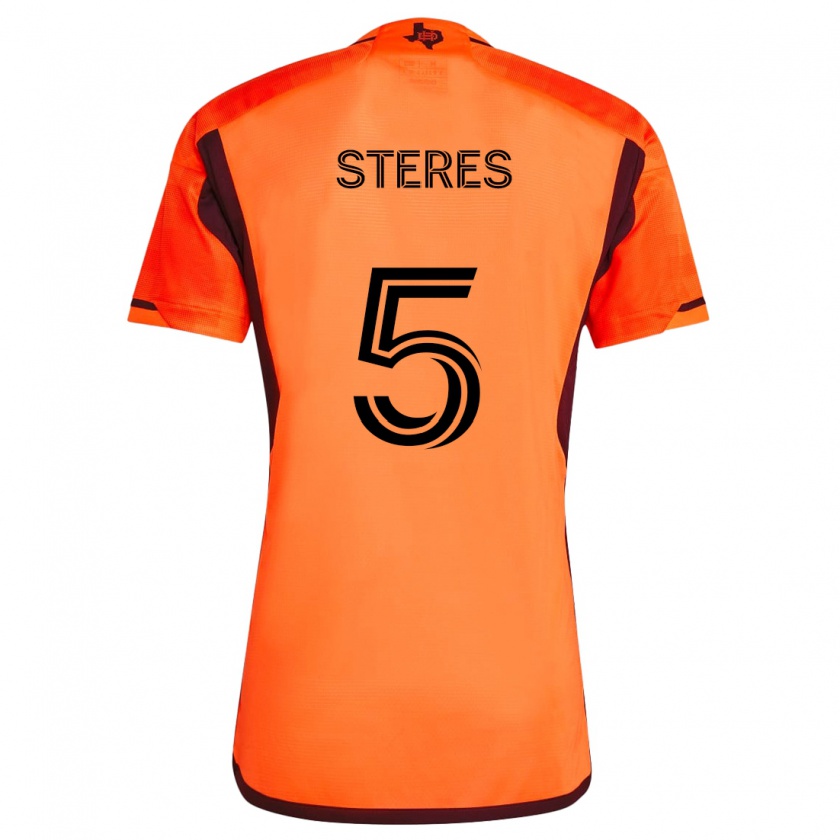 Kandiny Kinder Daniel Steres #5 Orange Schwarz Heimtrikot Trikot 2024/25 T-Shirt