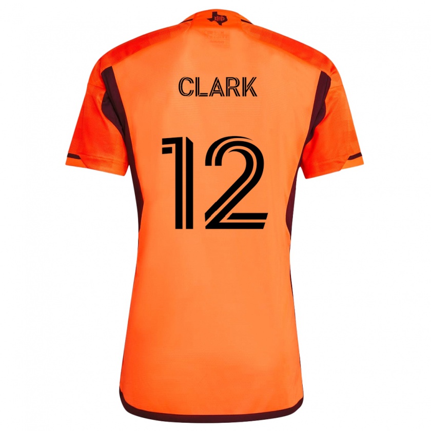 Kandiny Kinder Steve Clark #12 Orange Schwarz Heimtrikot Trikot 2024/25 T-Shirt