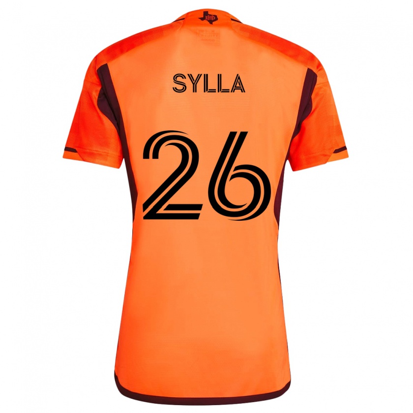 Kandiny Kinder Ousmane Sylla #26 Orange Schwarz Heimtrikot Trikot 2024/25 T-Shirt