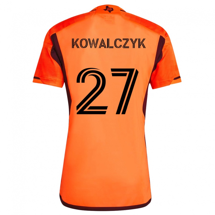 Kandiny Kinder Sebastian Kowalczyk #27 Orange Schwarz Heimtrikot Trikot 2024/25 T-Shirt