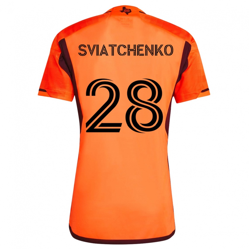 Kandiny Kinder Erik Sviatchenko #28 Orange Schwarz Heimtrikot Trikot 2024/25 T-Shirt