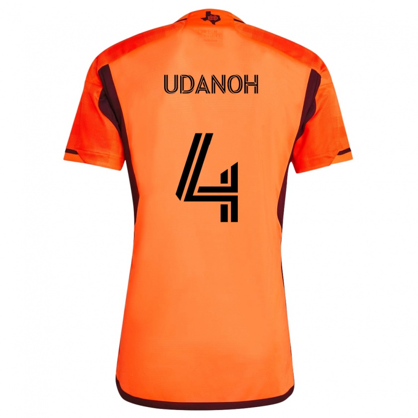 Kandiny Kinder Iffy Udanoh #4 Orange Schwarz Heimtrikot Trikot 2024/25 T-Shirt