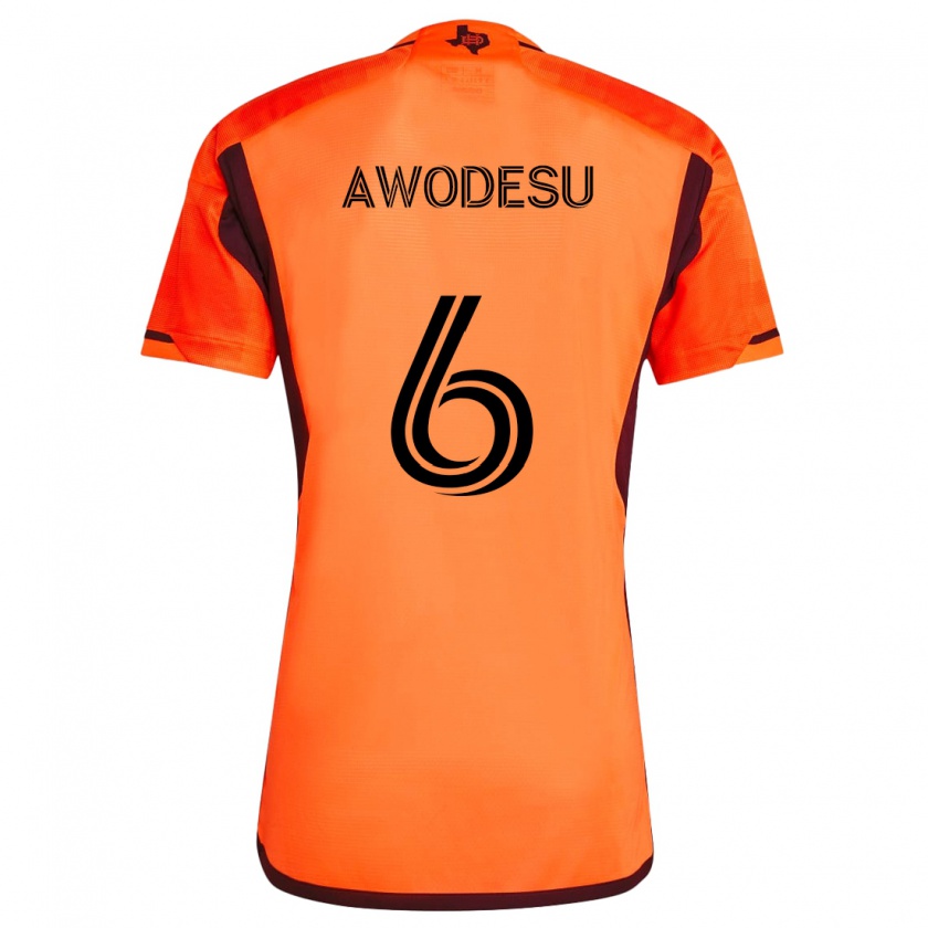 Kandiny Kinder Femi Awodesu #6 Orange Schwarz Heimtrikot Trikot 2024/25 T-Shirt