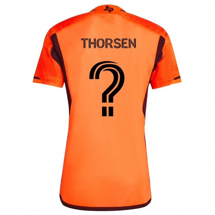 Kandiny Kinder Liam Thorsen #0 Orange Schwarz Heimtrikot Trikot 2024/25 T-Shirt