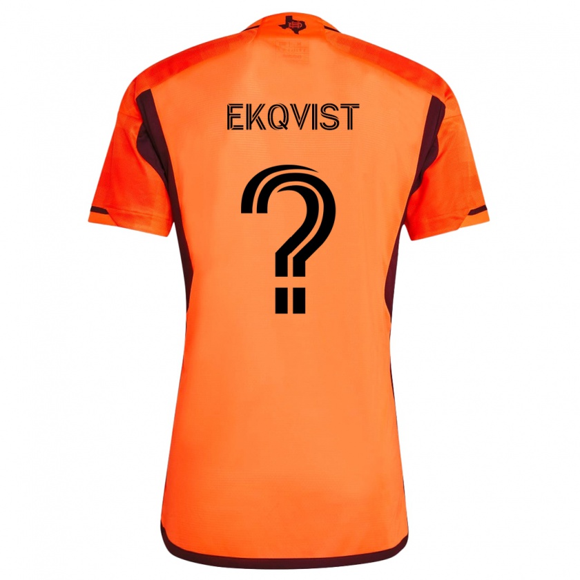 Kandiny Kinder Akseli Ekqvist #0 Orange Schwarz Heimtrikot Trikot 2024/25 T-Shirt