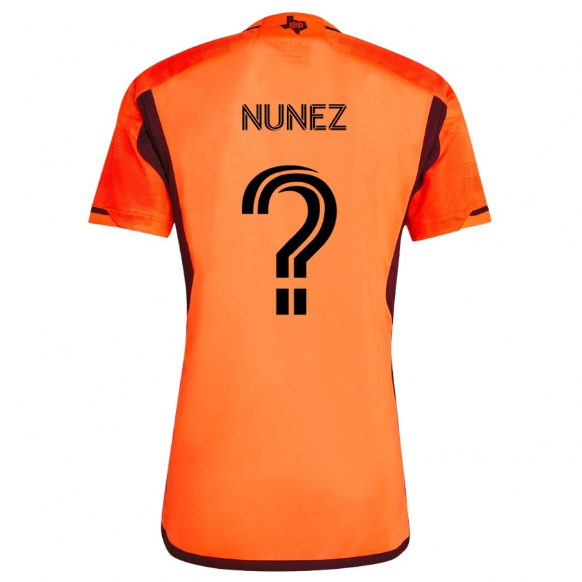 Kandiny Kinder José Núñez #0 Orange Schwarz Heimtrikot Trikot 2024/25 T-Shirt