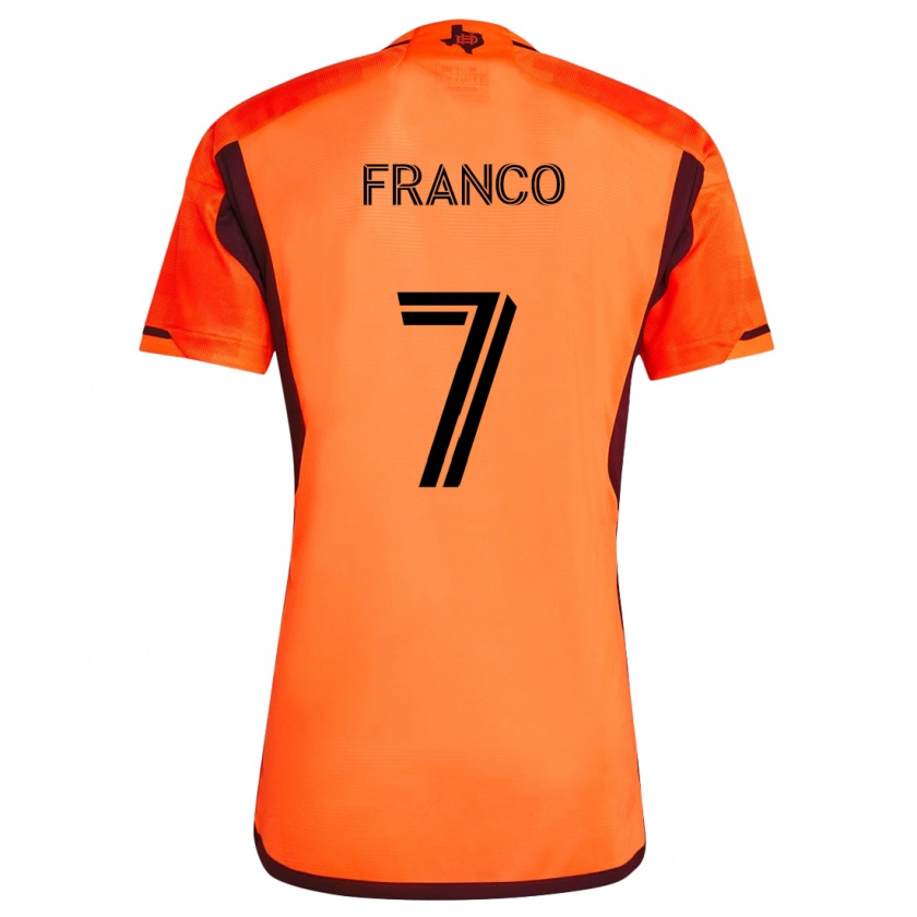 Kandiny Kinder Iván Franco #7 Orange Schwarz Heimtrikot Trikot 2024/25 T-Shirt