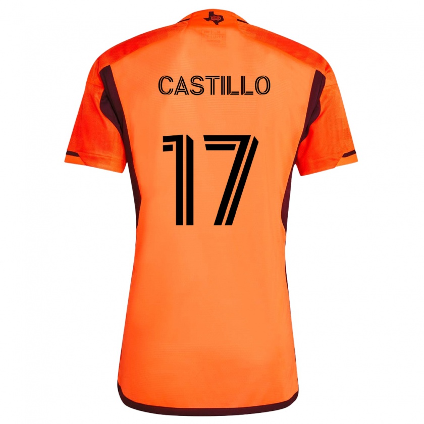 Kandiny Kinder Joyner Castillo #17 Orange Schwarz Heimtrikot Trikot 2024/25 T-Shirt