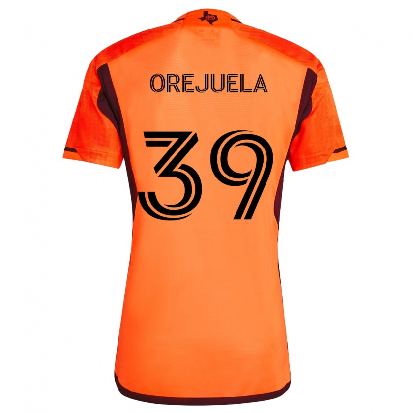 Kandiny Kinder Jesus Orejuela #39 Orange Schwarz Heimtrikot Trikot 2024/25 T-Shirt