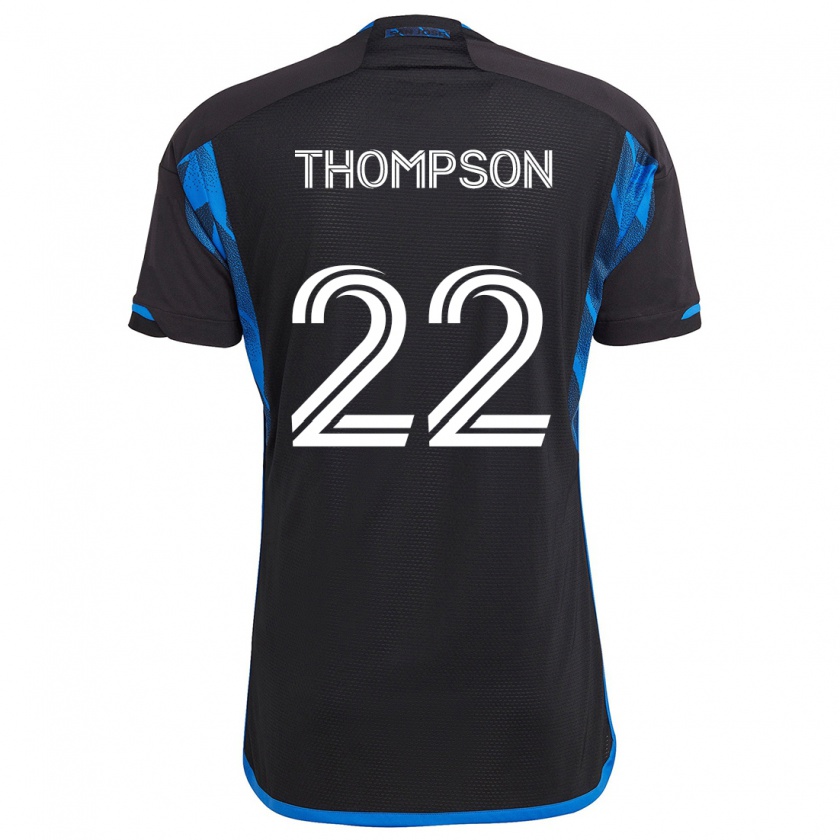 Kandiny Kinder Tommy Thompson #22 Blau Schwarz Heimtrikot Trikot 2024/25 T-Shirt