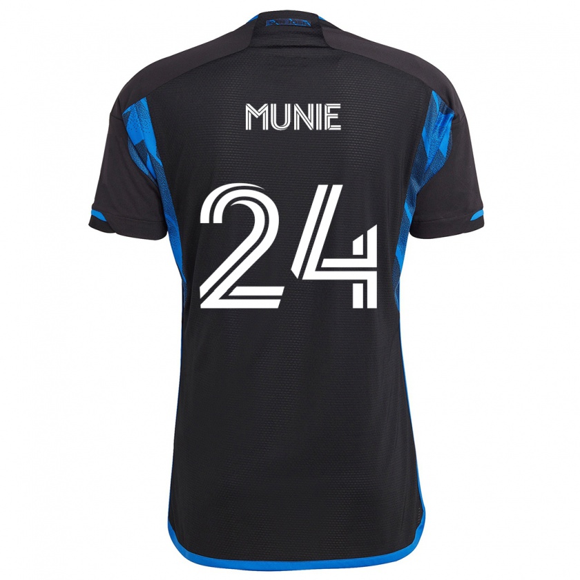 Kandiny Kinder Daniel Munie #24 Blau Schwarz Heimtrikot Trikot 2024/25 T-Shirt