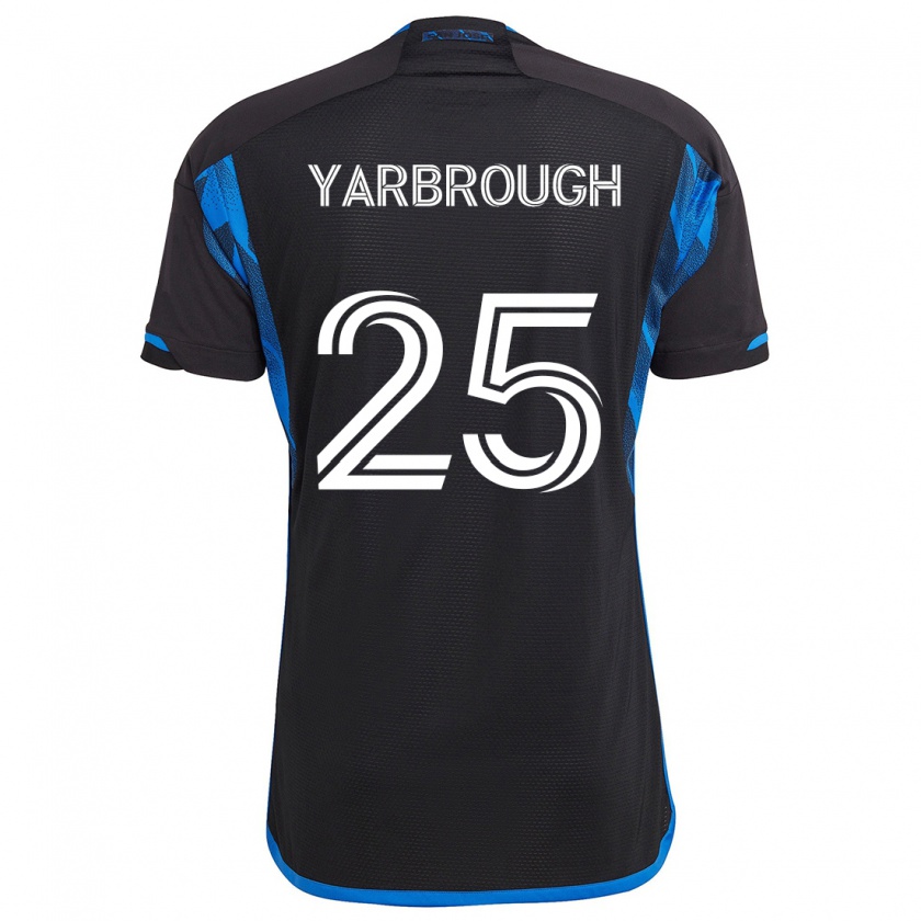 Kandiny Kinder William Yarbrough #25 Blau Schwarz Heimtrikot Trikot 2024/25 T-Shirt