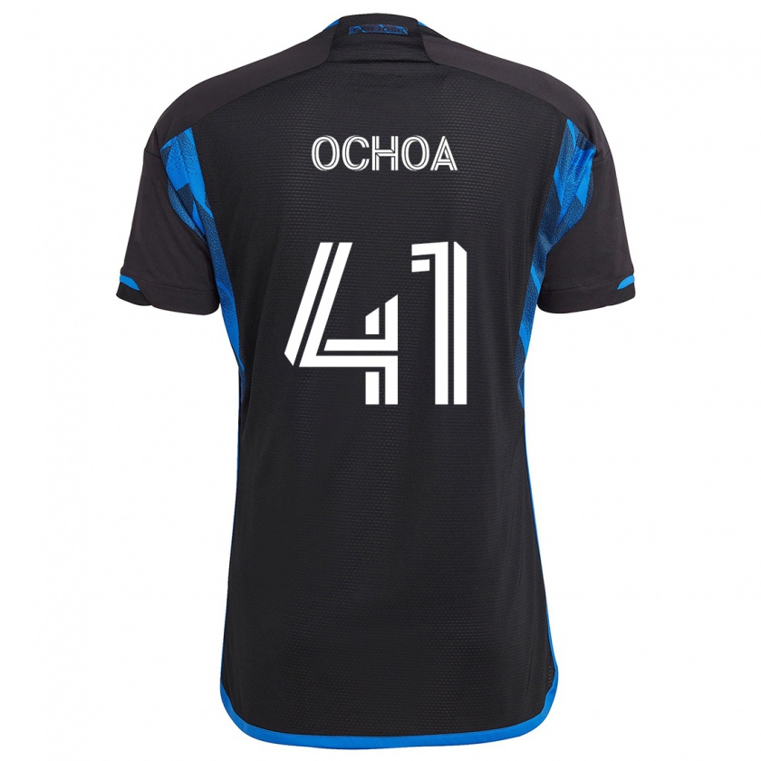 Kandiny Kinder Emmanuel Ochoa #41 Blau Schwarz Heimtrikot Trikot 2024/25 T-Shirt