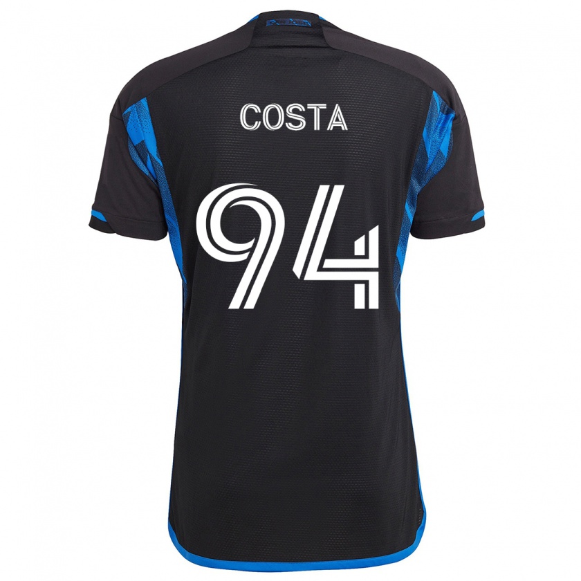 Kandiny Kinder Vítor Costa #94 Blau Schwarz Heimtrikot Trikot 2024/25 T-Shirt