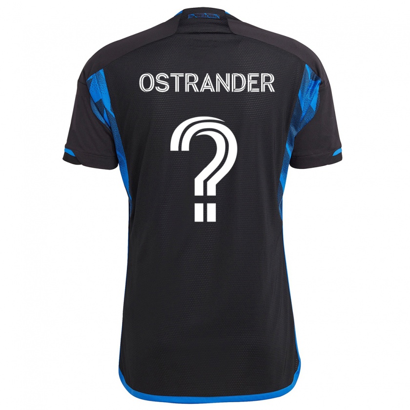 Kandiny Kinder William Ostrander #0 Blau Schwarz Heimtrikot Trikot 2024/25 T-Shirt