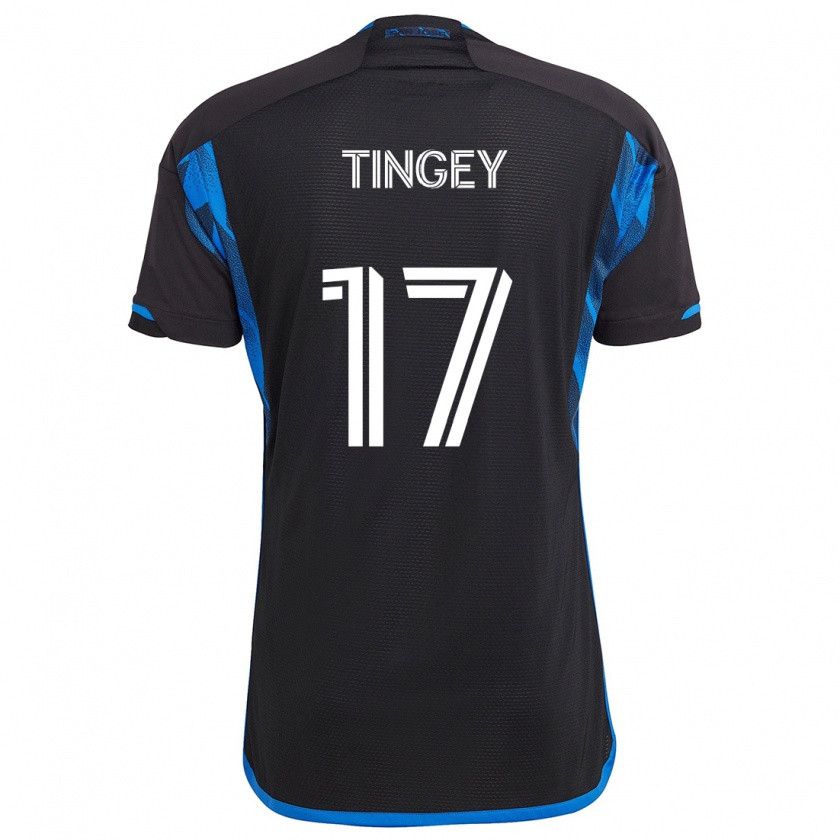 Kandiny Kinder Keegan Tingey #17 Blau Schwarz Heimtrikot Trikot 2024/25 T-Shirt