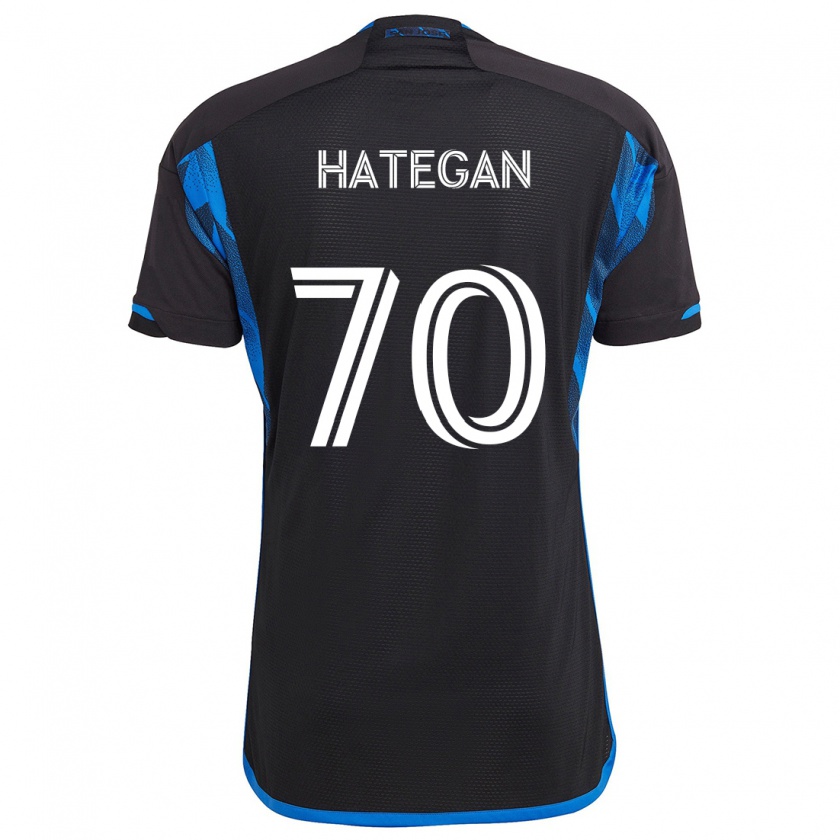 Kandiny Kinder Roberto Hategan #70 Blau Schwarz Heimtrikot Trikot 2024/25 T-Shirt