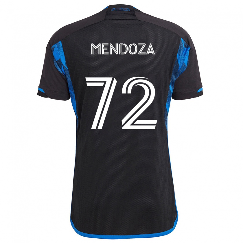 Kandiny Kinder Edwyn Mendoza #72 Blau Schwarz Heimtrikot Trikot 2024/25 T-Shirt