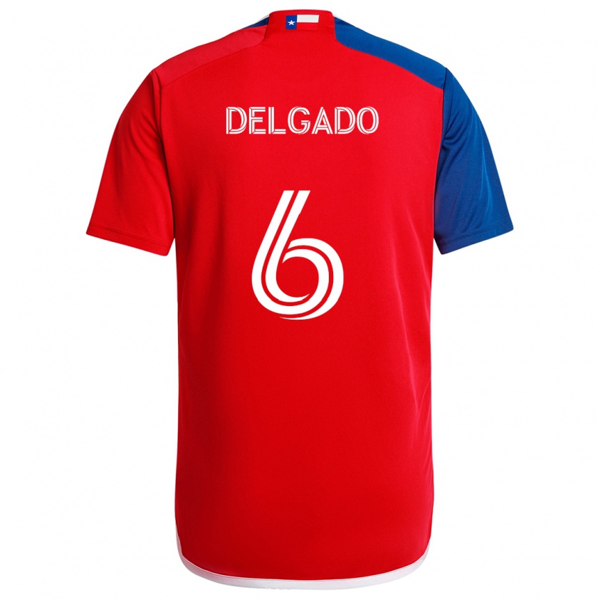 Kandiny Kinder Patrickson Delgado #6 Blau Rot Heimtrikot Trikot 2024/25 T-Shirt