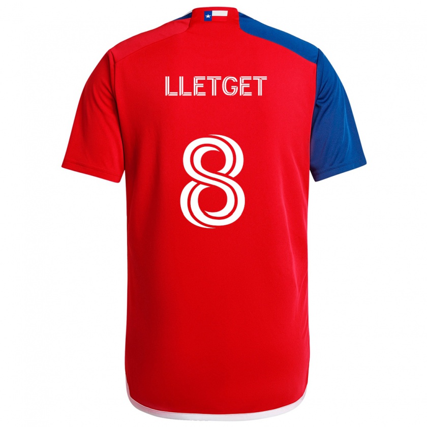 Kandiny Kinder Sebastian Lletget #8 Blau Rot Heimtrikot Trikot 2024/25 T-Shirt