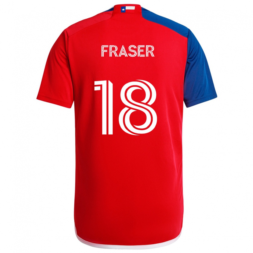 Kandiny Kinder Liam Fraser #18 Blau Rot Heimtrikot Trikot 2024/25 T-Shirt