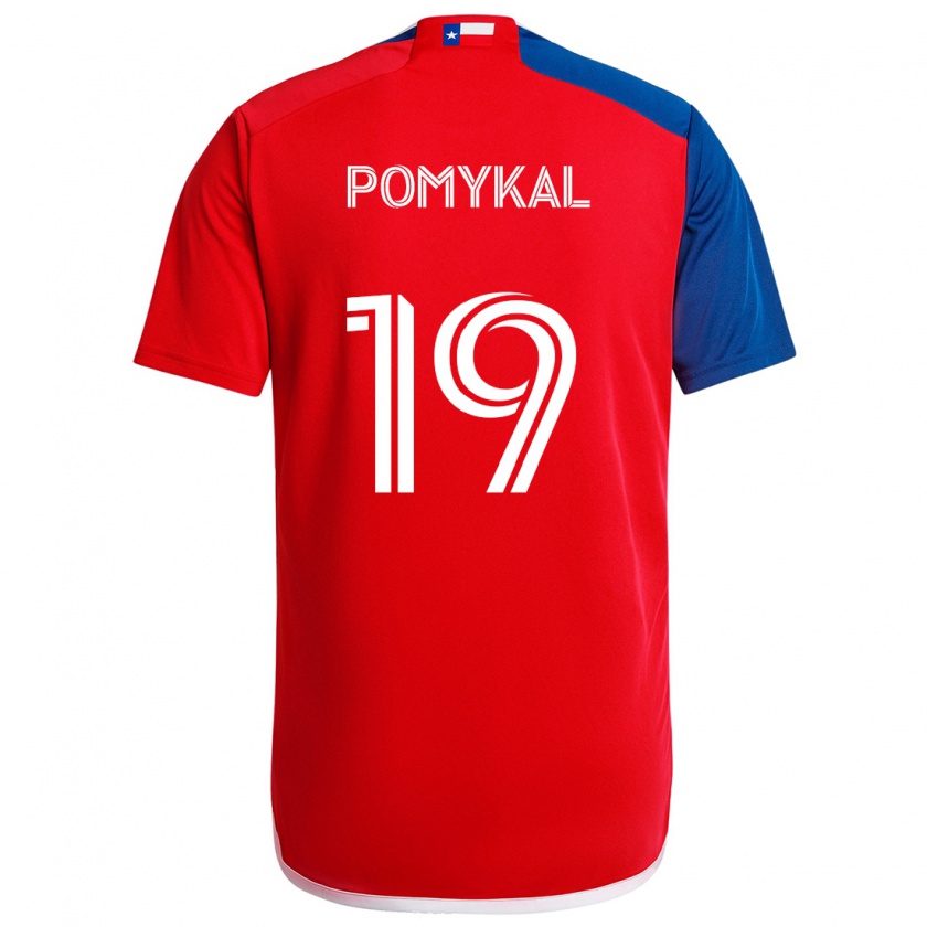 Kandiny Kinder Paxton Pomykal #19 Blau Rot Heimtrikot Trikot 2024/25 T-Shirt