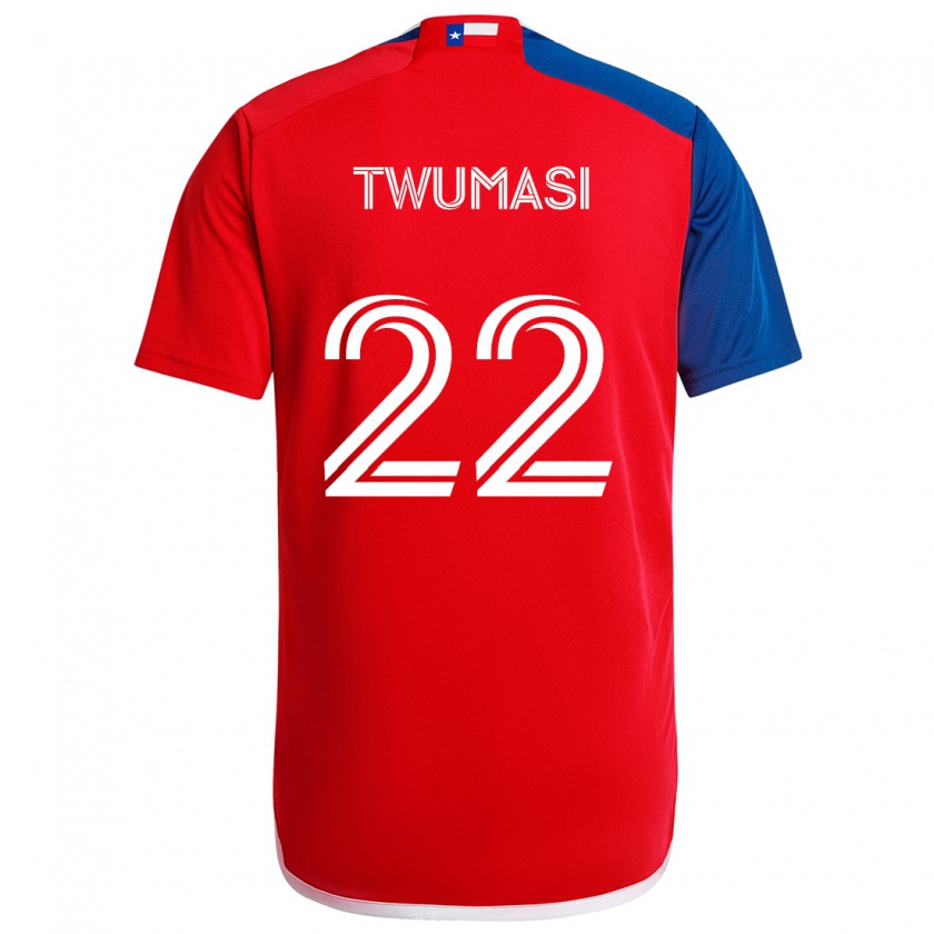 Kandiny Kinder Ema Twumasi #22 Blau Rot Heimtrikot Trikot 2024/25 T-Shirt