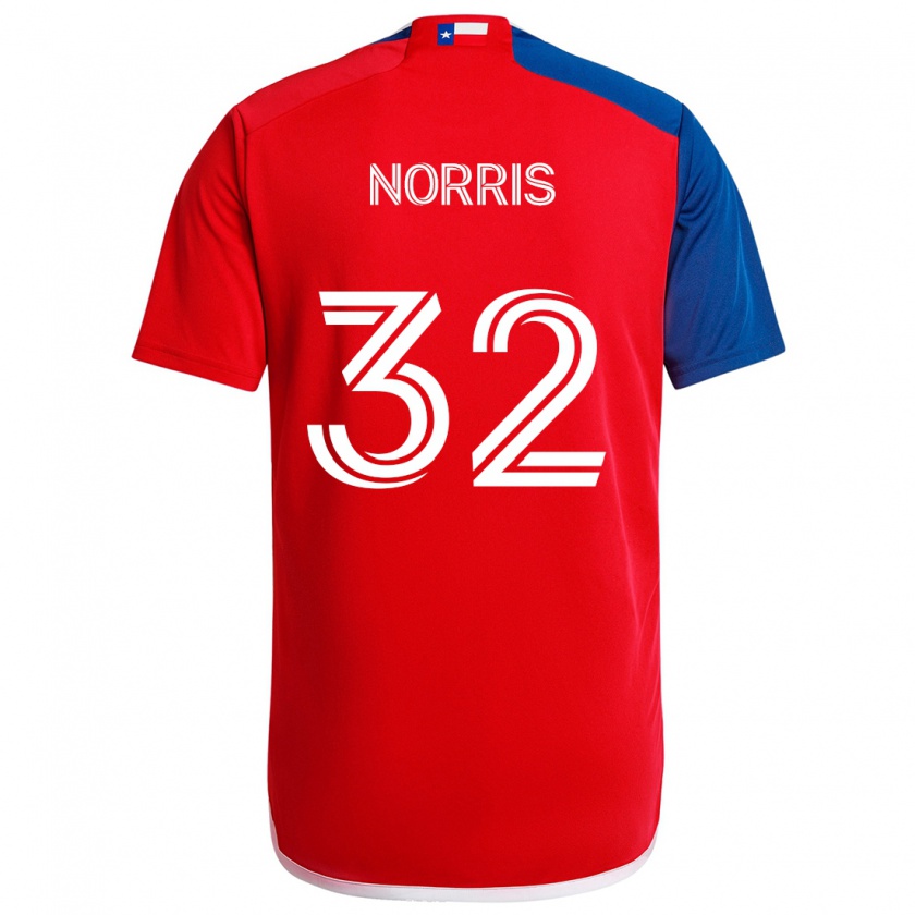 Kandiny Kinder Nolan Norris #32 Blau Rot Heimtrikot Trikot 2024/25 T-Shirt