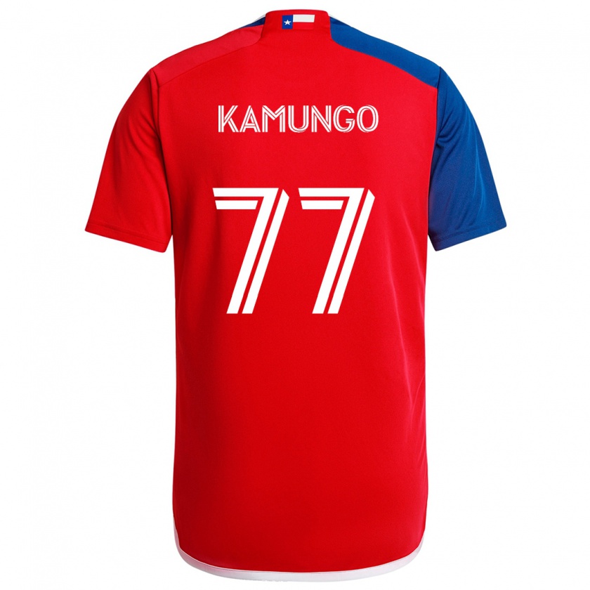 Kandiny Kinder Bernard Kamungo #77 Blau Rot Heimtrikot Trikot 2024/25 T-Shirt