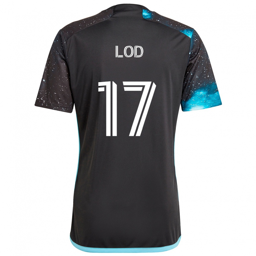 Kandiny Kinder Robin Lod #17 Schwarz Blau Heimtrikot Trikot 2024/25 T-Shirt