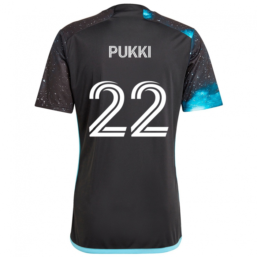 Kandiny Kinder Teemu Pukki #22 Schwarz Blau Heimtrikot Trikot 2024/25 T-Shirt