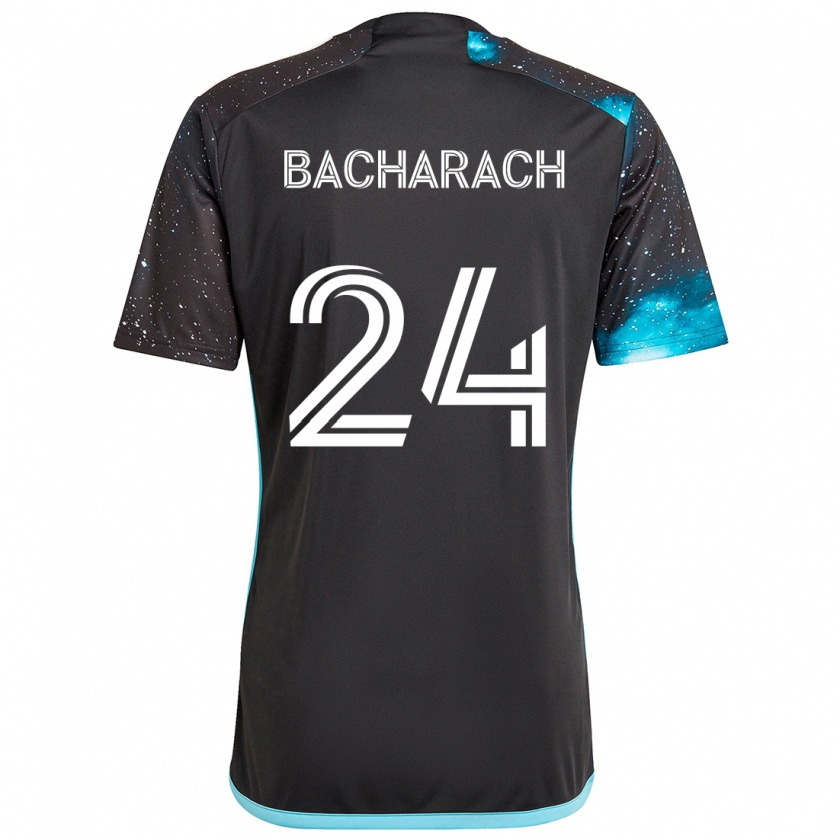 Kandiny Kinder Hugo Bacharach #24 Schwarz Blau Heimtrikot Trikot 2024/25 T-Shirt