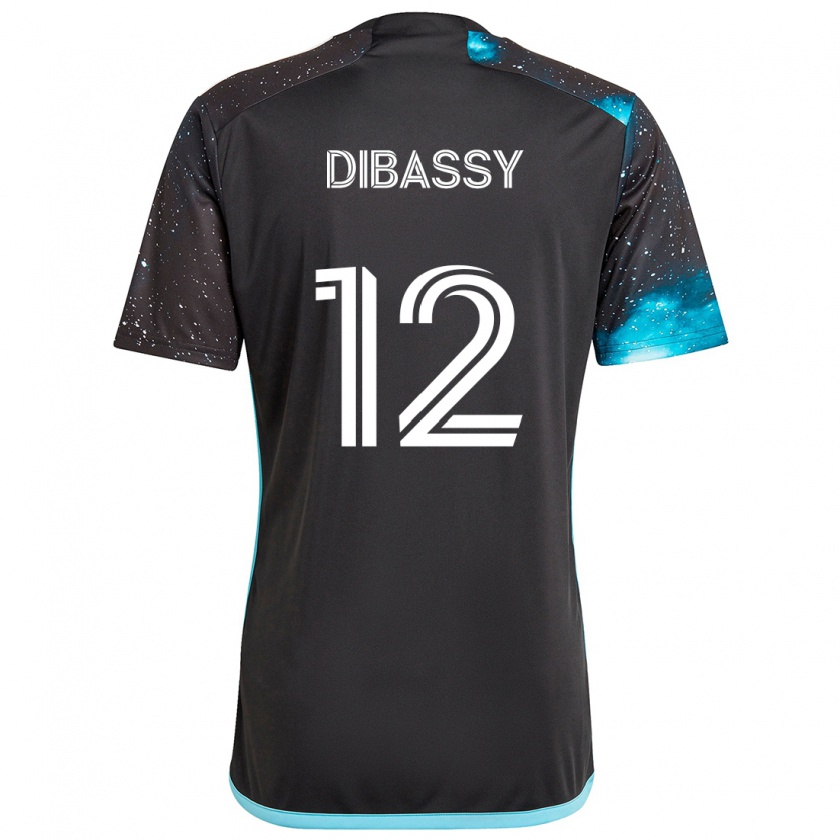 Kandiny Kinder Bakaye Dibassy #12 Schwarz Blau Heimtrikot Trikot 2024/25 T-Shirt