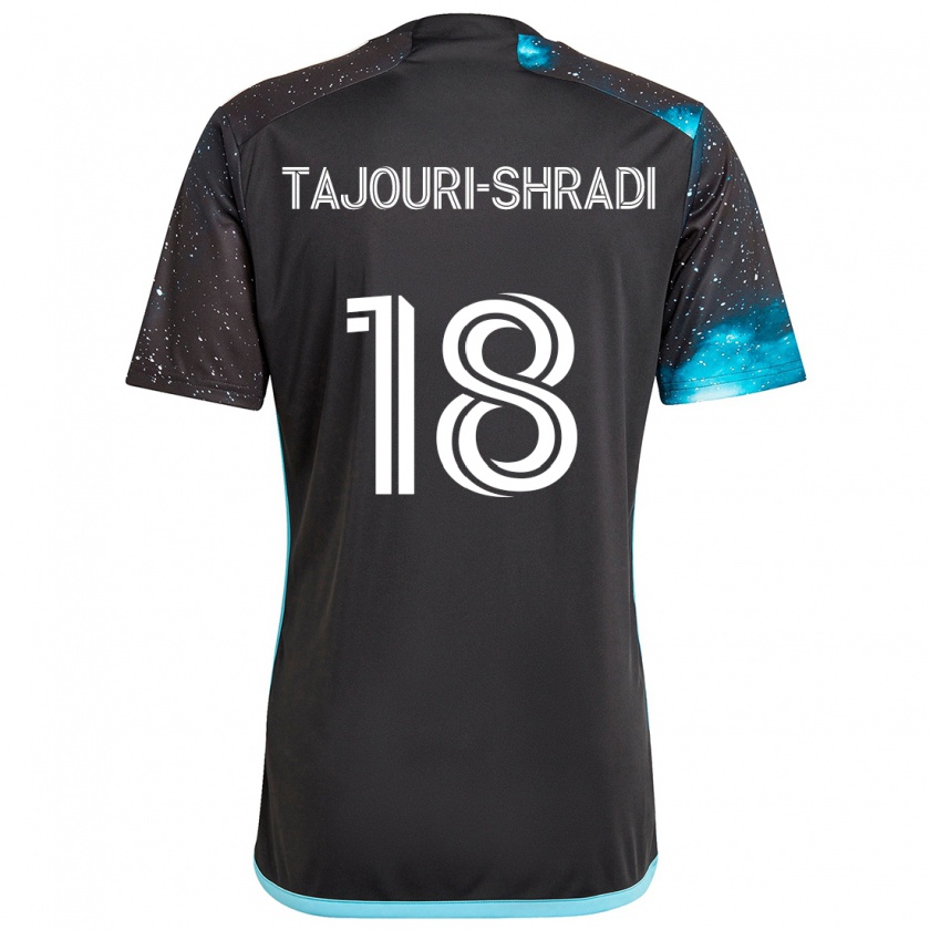 Kandiny Kinder Ismael Tajouri-Shradi #18 Schwarz Blau Heimtrikot Trikot 2024/25 T-Shirt