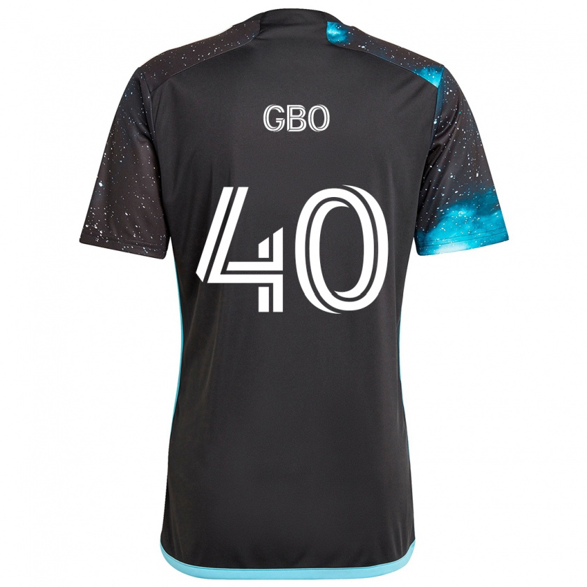 Kandiny Kinder Cedrik Gbo #40 Schwarz Blau Heimtrikot Trikot 2024/25 T-Shirt