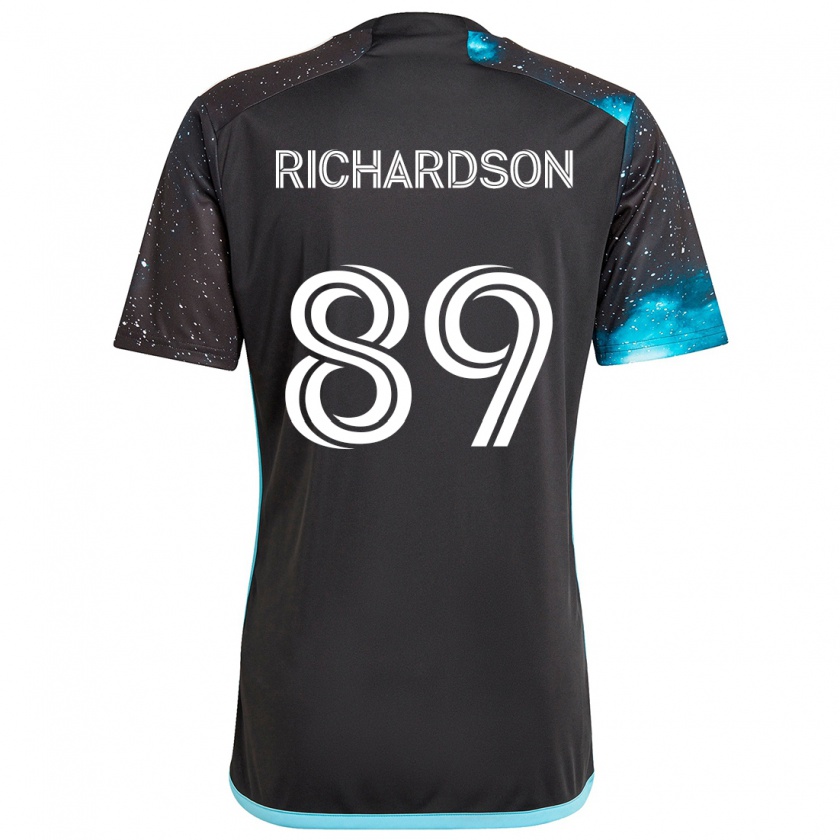 Kandiny Kinder Nick Richardson #89 Schwarz Blau Heimtrikot Trikot 2024/25 T-Shirt