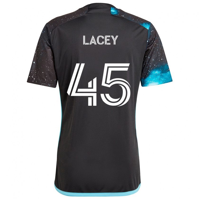 Kandiny Kinder Kameron Lacey #45 Schwarz Blau Heimtrikot Trikot 2024/25 T-Shirt