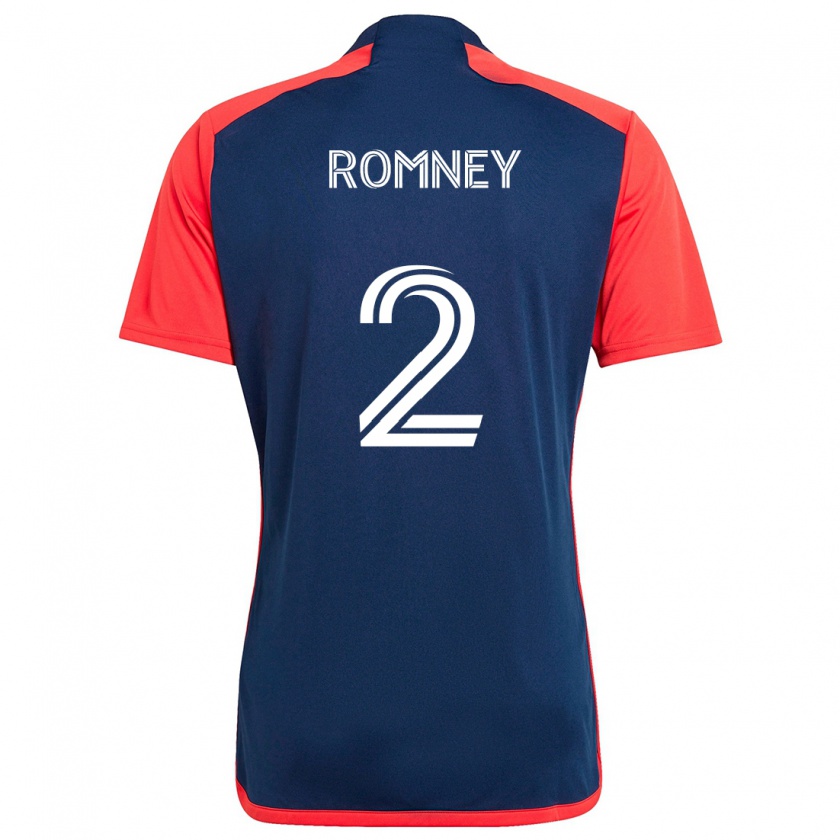 Kandiny Kinder Dave Romney #2 Blau Rot Heimtrikot Trikot 2024/25 T-Shirt