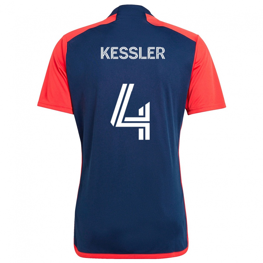 Kandiny Kinder Henry Kessler #4 Blau Rot Heimtrikot Trikot 2024/25 T-Shirt