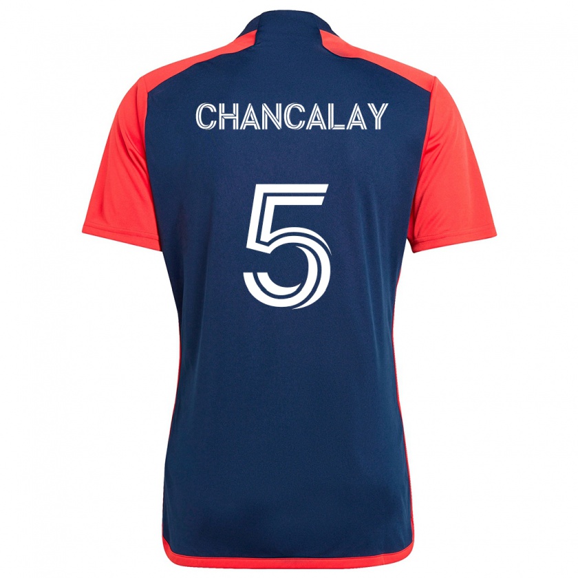 Kandiny Kinder Tomás Chancalay #5 Blau Rot Heimtrikot Trikot 2024/25 T-Shirt