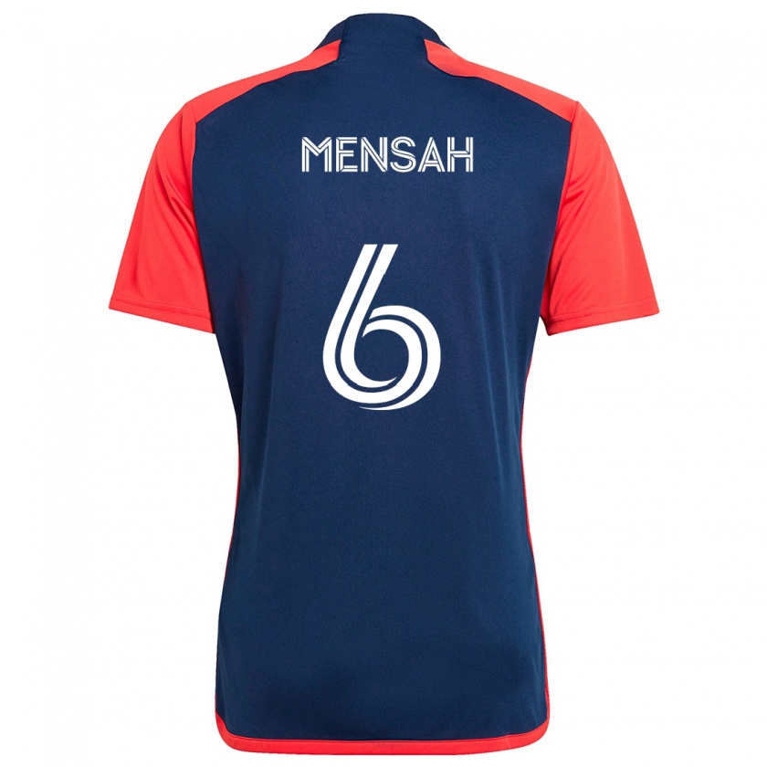 Kandiny Kinder Jonathan Mensah #6 Blau Rot Heimtrikot Trikot 2024/25 T-Shirt