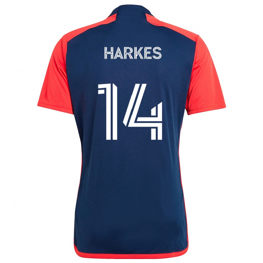 Kandiny Kinder Ian Harkes #14 Blau Rot Heimtrikot Trikot 2024/25 T-Shirt