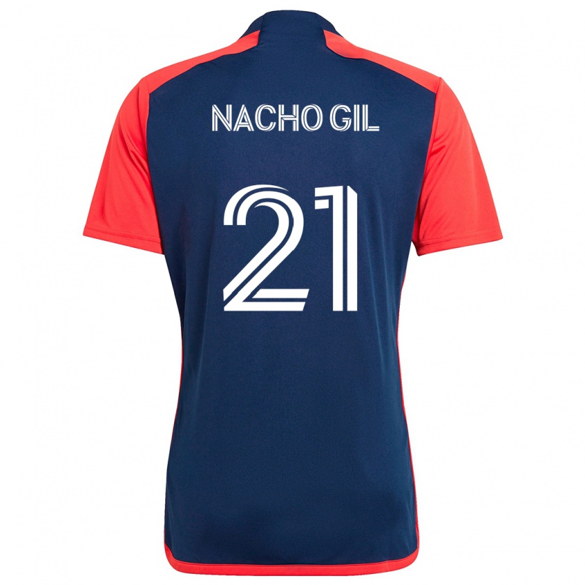 Kandiny Kinder Nacho Gil #21 Blau Rot Heimtrikot Trikot 2024/25 T-Shirt