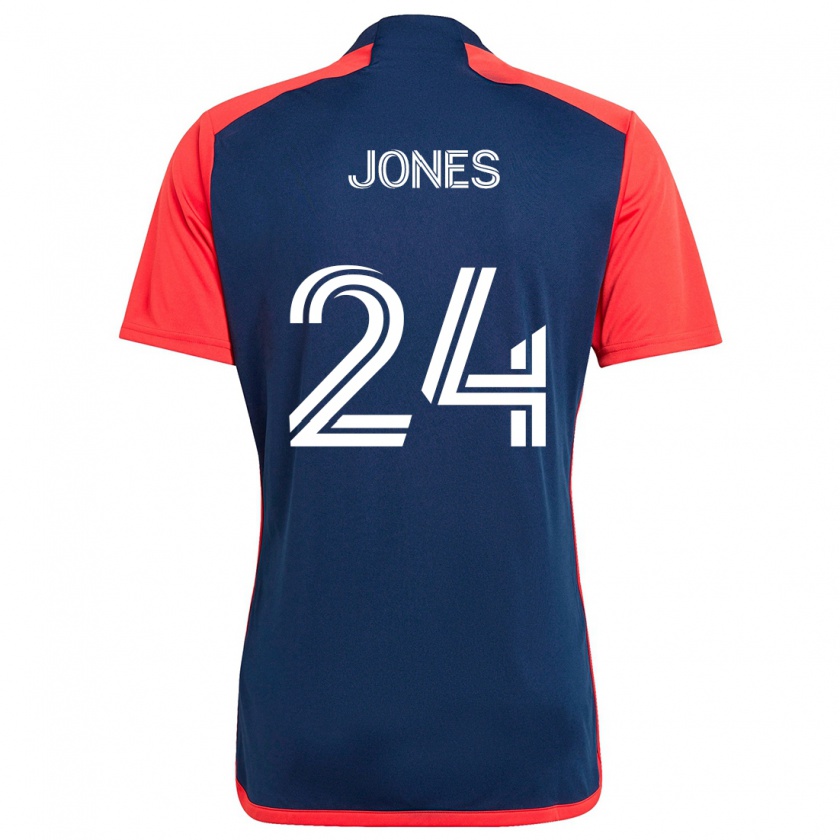 Kandiny Kinder Dejuan Jones #24 Blau Rot Heimtrikot Trikot 2024/25 T-Shirt