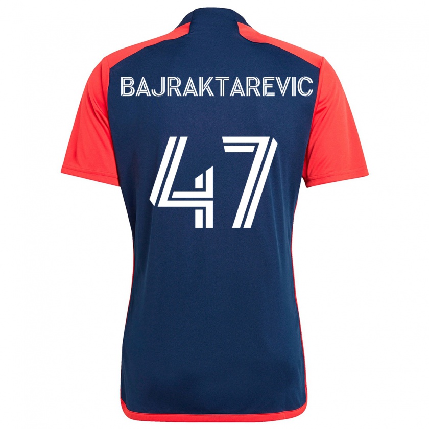 Kandiny Kinder Esmir Bajraktarević #47 Blau Rot Heimtrikot Trikot 2024/25 T-Shirt