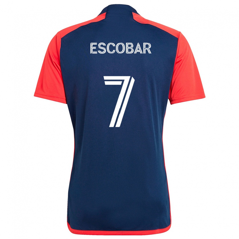 Kandiny Kinder Olger Escobar #7 Blau Rot Heimtrikot Trikot 2024/25 T-Shirt