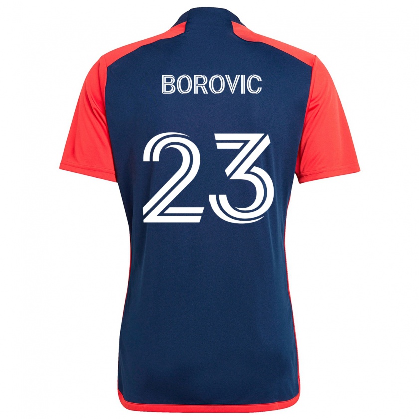 Kandiny Kinder Luka Borovic #23 Blau Rot Heimtrikot Trikot 2024/25 T-Shirt