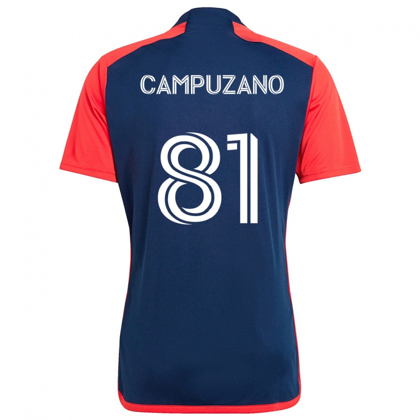 Kandiny Kinder Nico Campuzano #81 Blau Rot Heimtrikot Trikot 2024/25 T-Shirt